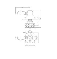 Huber Croisette Omstelkraan Chroom 1/2 CS00027021