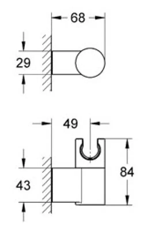 Grohe Rainshower handdouchehouder chroom 27055000