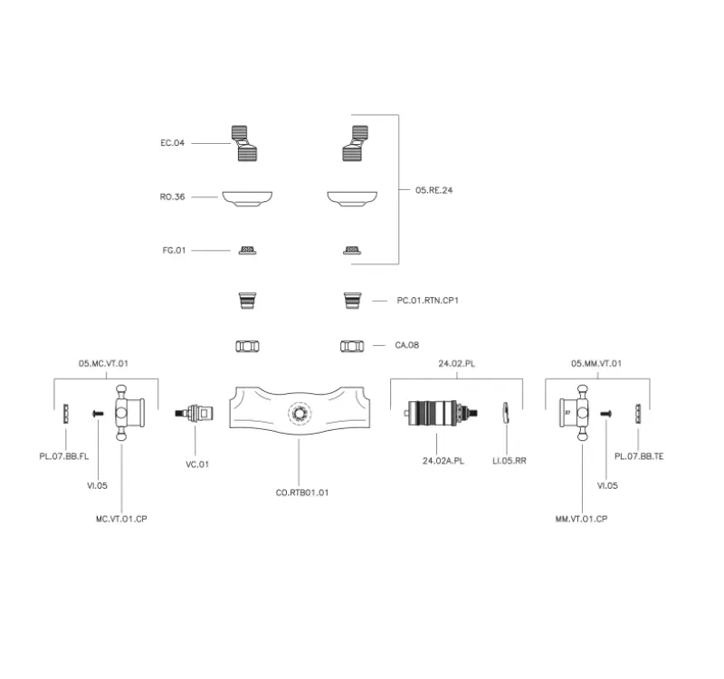 Huber Victorian Thermostatische Douchekraan RVS VTT010102A