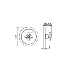 Huber Croisette Inbouw Douchethermostaat 1/2 Brons CS00720027