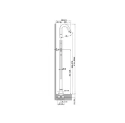 Cisal Step Douche pilaar rvs ST0051002A