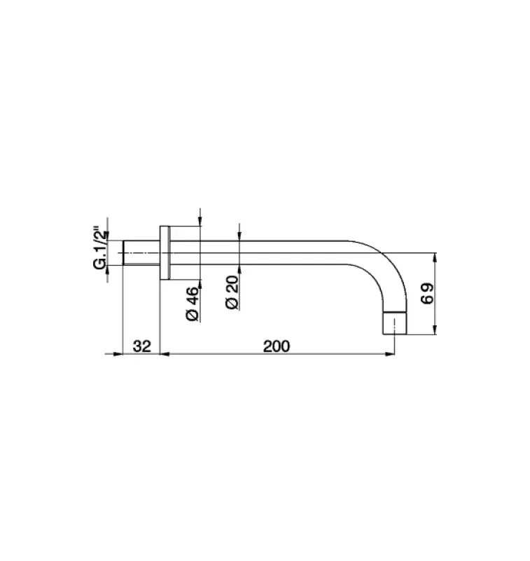 Cisal Barcelona Quad Baduitloop 200mm rvs ZA0032502A