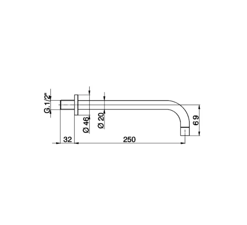 Cisal Barcelona Quad Baduitloop 250mm rvs ZA0032512A