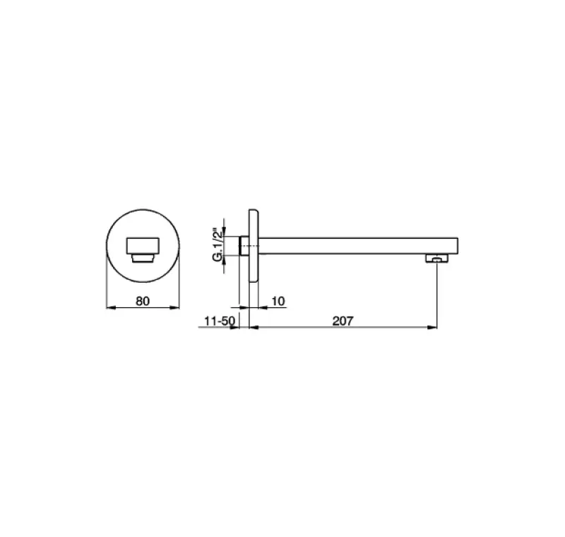 Cisal Roadster Baduitloop 207mm  chroom RR00024021