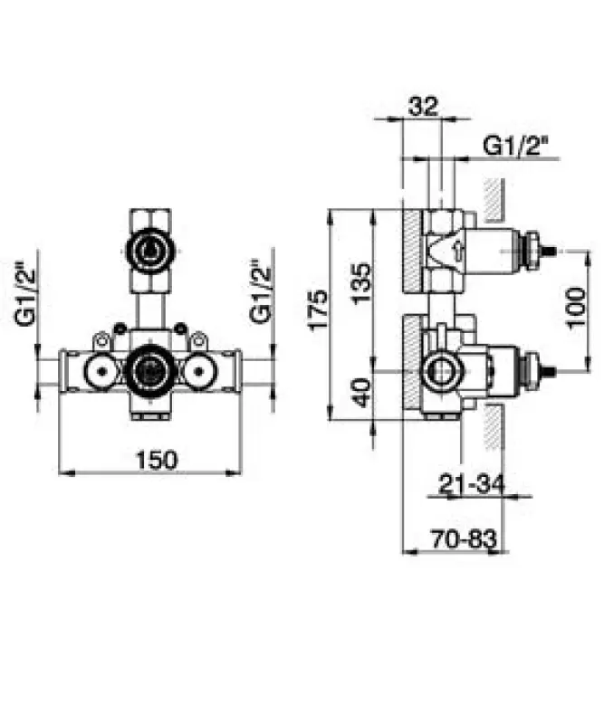 Cisal Inbouwdeel douchethermostaatkraan ZA00930004