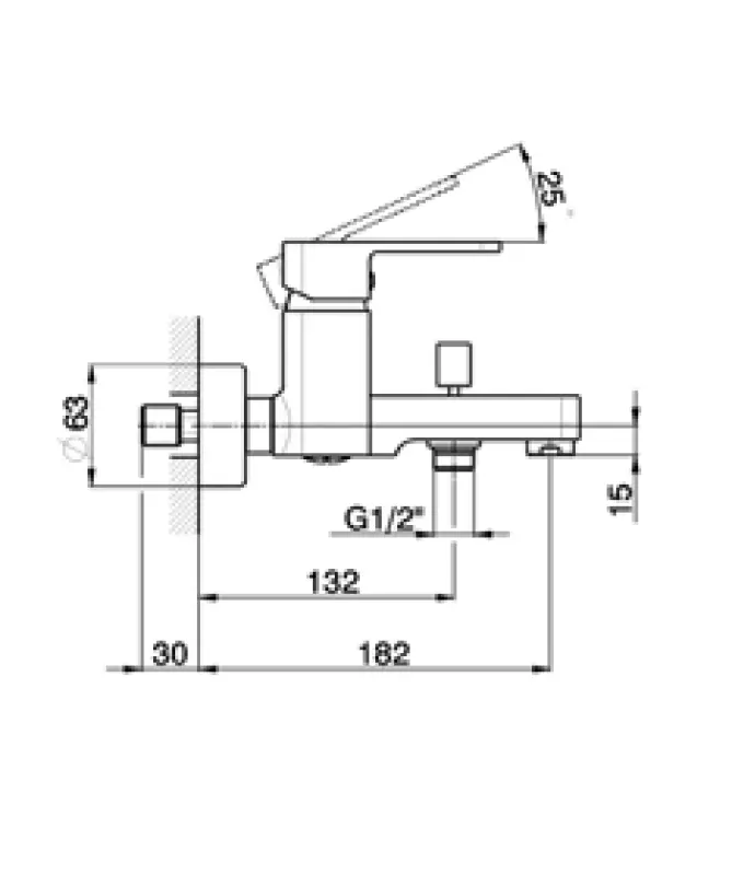 Huber Dado Cascade Bad/douche mengkraan chroom DC.000130.21