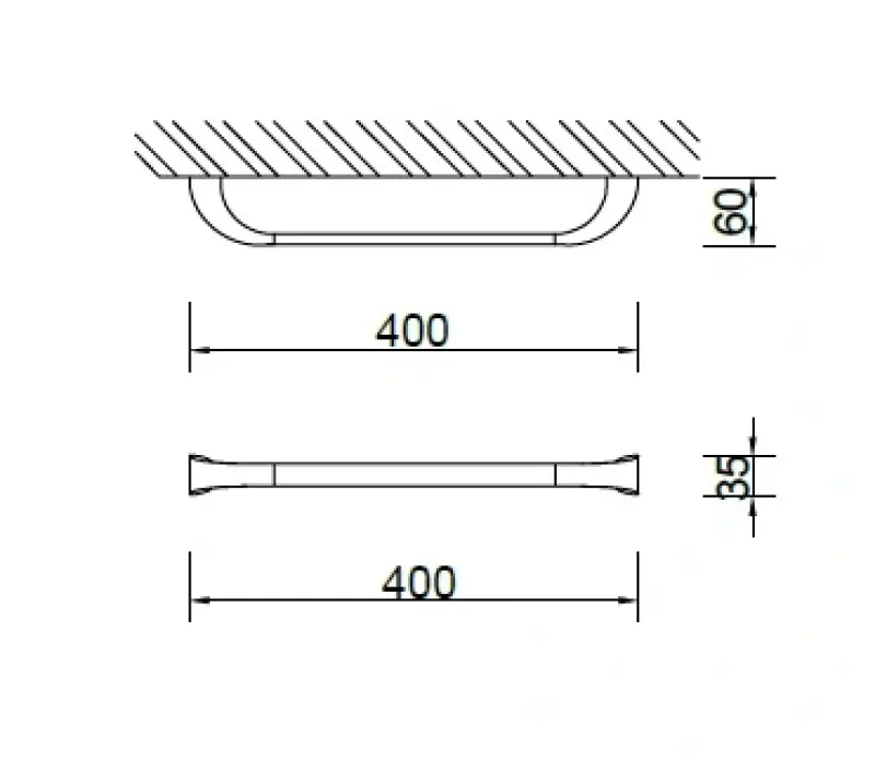 Huber Icon Handdoekhouder 40 cm Chroom 3014.01H.CR