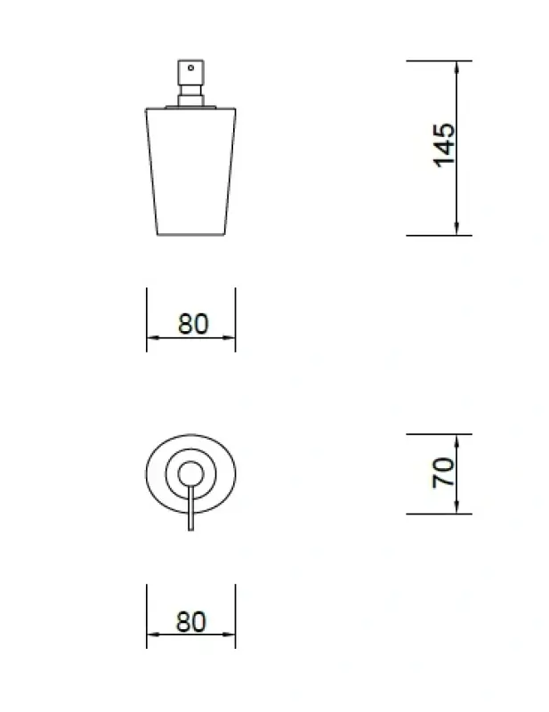 Huber Icon Zeepdispenser Keramiek-Chroom 3030.01H.CR