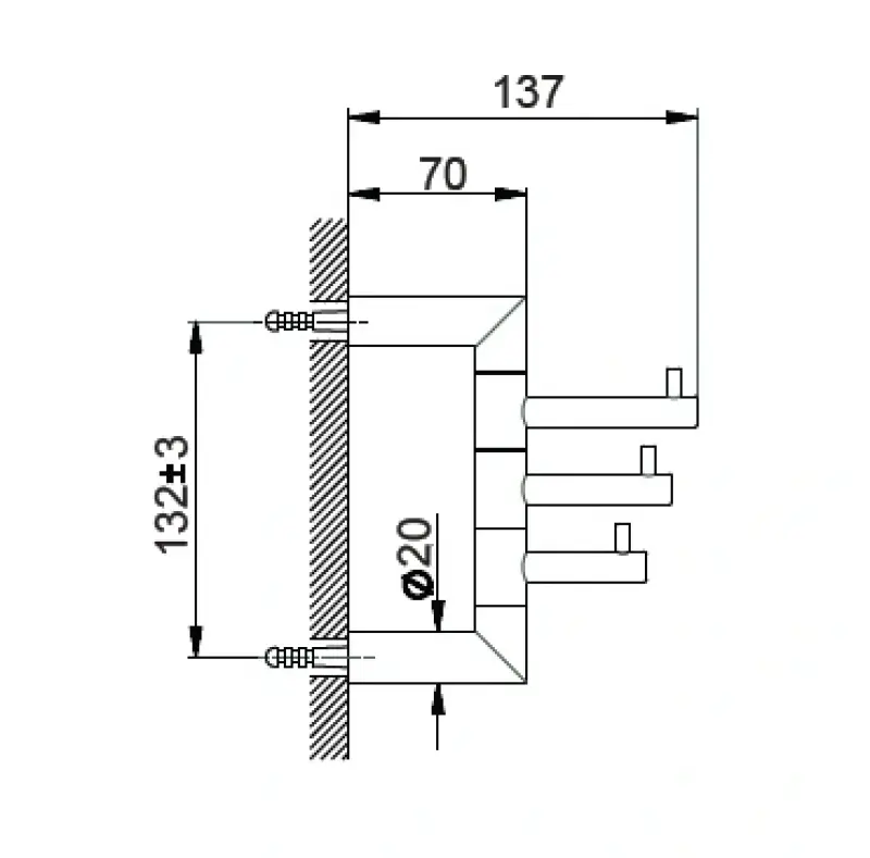 Huber System Handdoekhaakjes chroom SI.090700.21