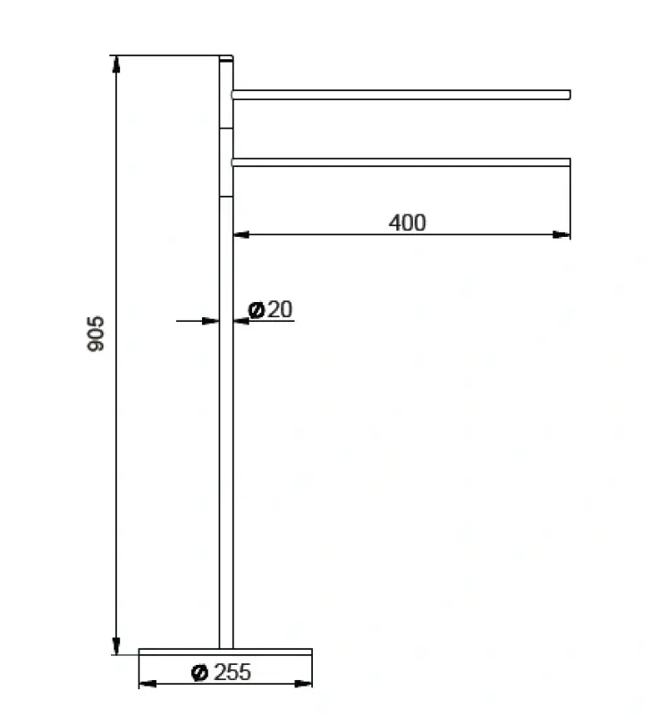 Huber System Handdoekhouder Staand model chroom SI.090910.21