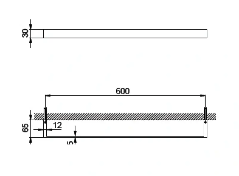 Huber Square Handdoekhouder 60cm Chroom SQ.090102.21