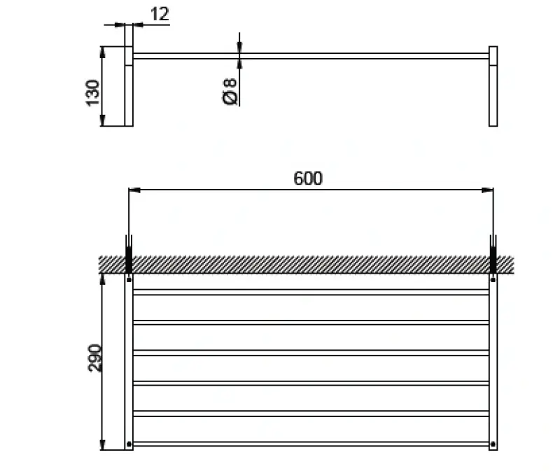 Huber Square Handdoekrek chroom SQ.090300.21