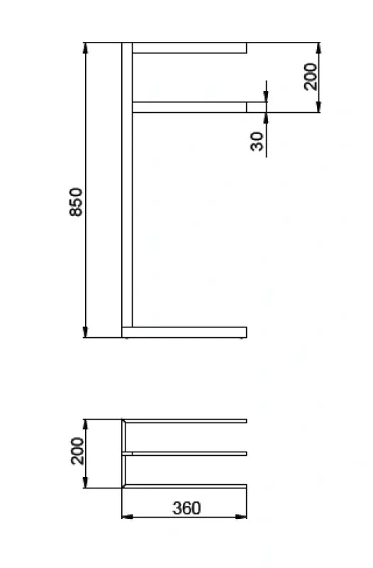 Huber Square Handdoekhouder staand model chroom SQ.090910.21