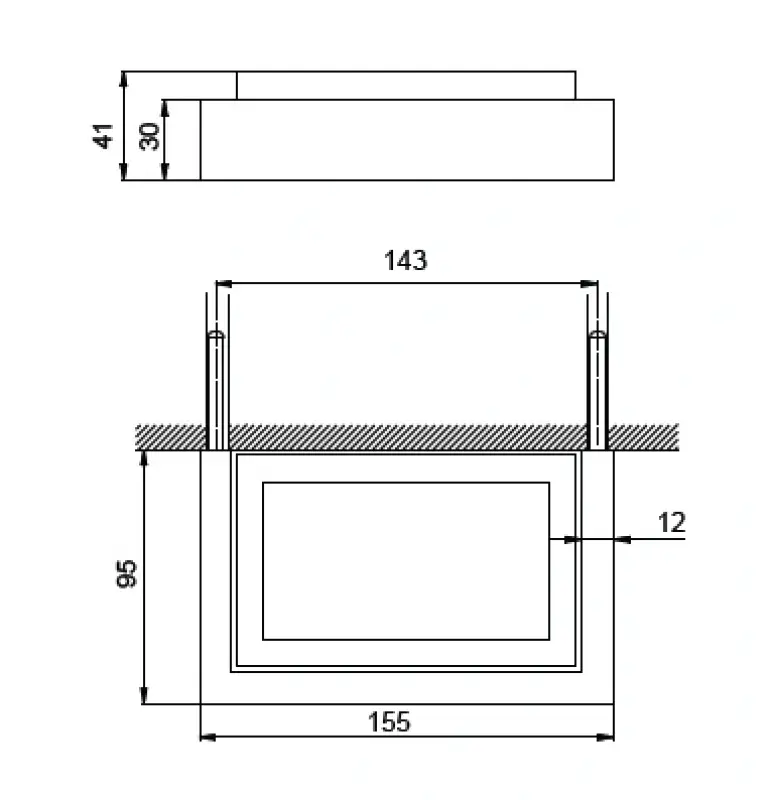 Huber Square zeephouder chroom-matglas SQ.090600.21