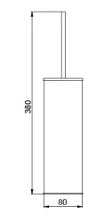 Huber Square Closetborstelhouder staand model chroom SQ.090650.21
