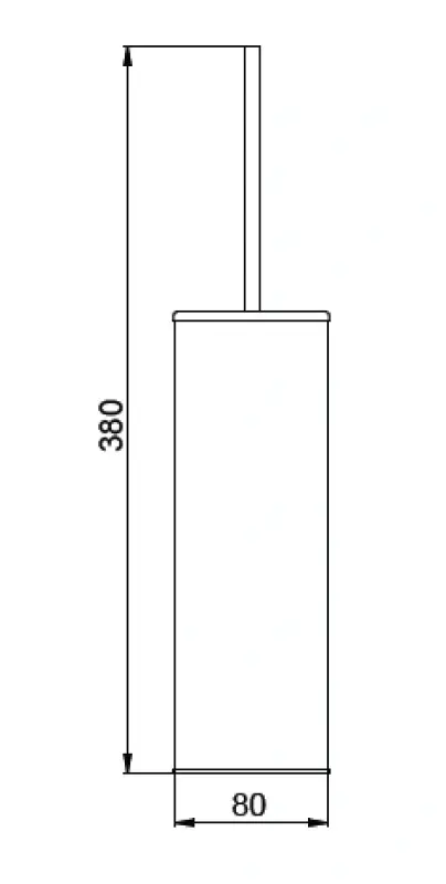 Huber Square Closetborstelhouder staand model chroom SQ.090650.21