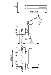 Huber Dado Cascade Douchemengkraan Chroom DC.000450.21