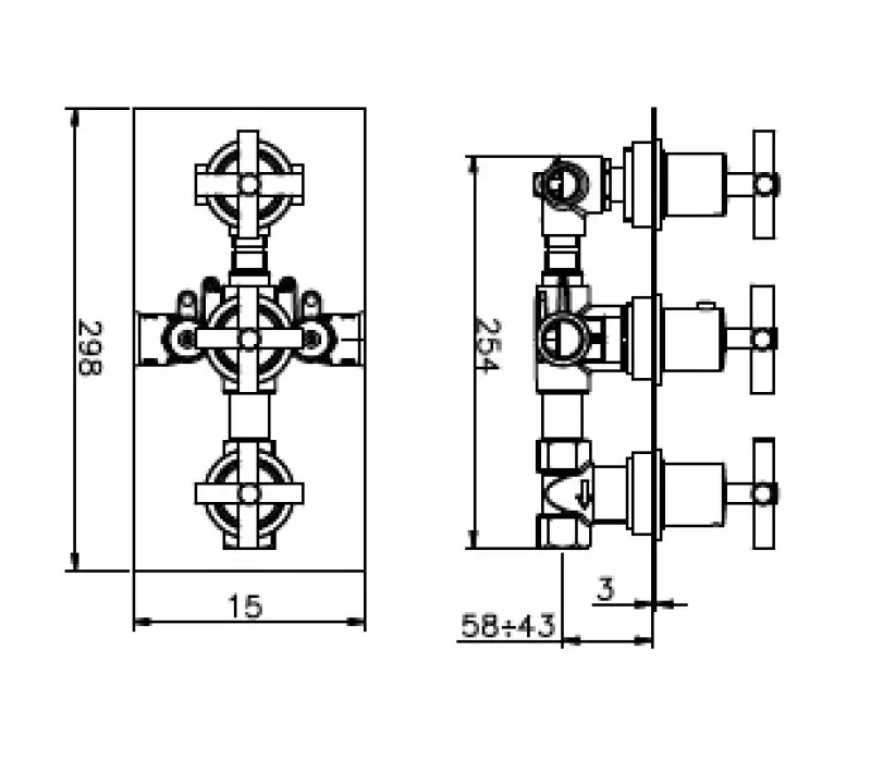 Huber Suite inbouw douchethermostaat Chroom 368.ST52H.CR