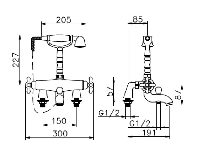 Huber Croisette Badmengkraan met thermostaat Goud 1154961872