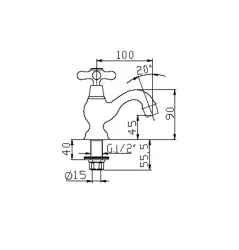 Huber Croisette Fonteinkraan Chroom CS00090021