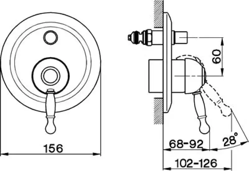 Cisal Arcana Royal afdekset inbouw douchemengkraan omsteller RVS AY0021002A