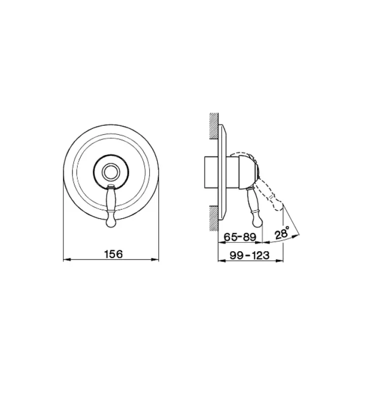 Cisal Arcana Royal afdekset inbouw douchemengkraan Goud AY00300024