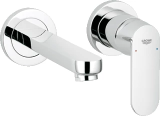 Grohe Eurosmart afbouwdeel
 2-gats wandinbouw
 2-gats wastafelkraan
 chroom 19381000
