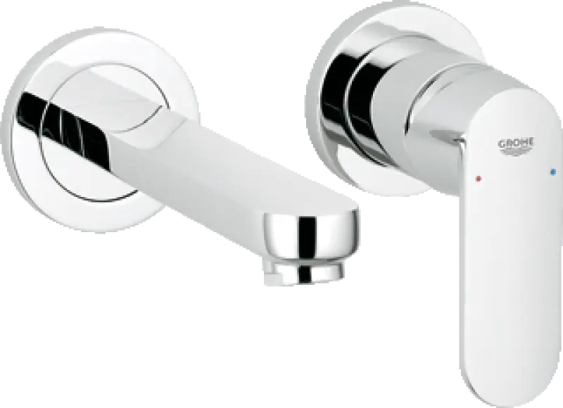 Grohe Eurosmart afbouwdeel
 2-gats wandinbouw
 2-gats wastafelkraan
 chroom 19381000