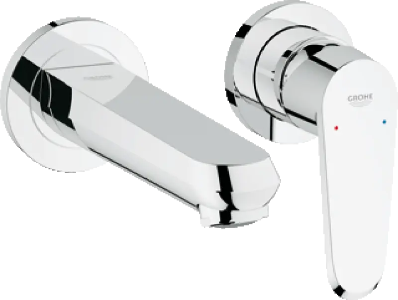 Grohe Eurodisc afbouwdeel
 2-gats wandinbouw
 2-gats wastafelkraan
 chroom 19573002