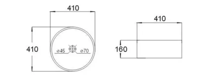 Blusani Cera opbouw waskom 41 cm wit BC204500