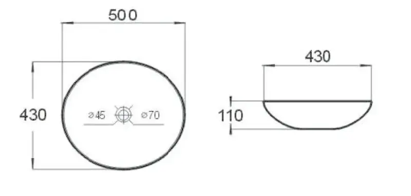 Blusani Cera opbouw waskom 50x43 cm wit BC204510