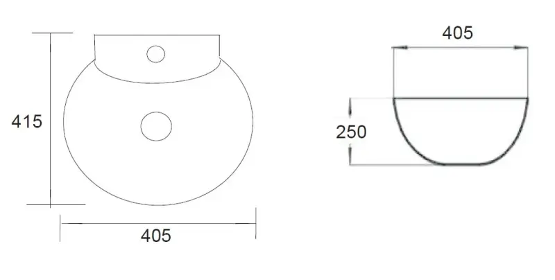 Blusani Cera wastafel 41x25 cm wit BC204512