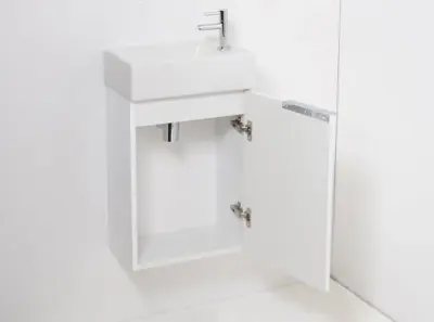 Blusani Flow fonteinmeubel greep hoogglans wit 40cm 1 krg 1 deur BMF04001