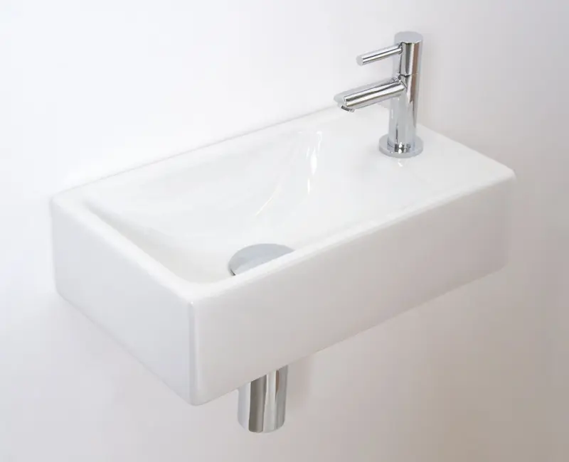 Blusani Flow fonteinmeubel greep hoogglans wit 40cm 1 krg 1 deur BMF04001