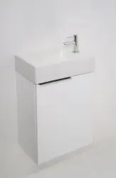 Blusani Flow fontein wit keramiek rechts 40cm 1 krg BMF04R