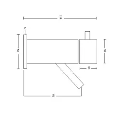 Blusani muur fonteinkraan RVS BF401120