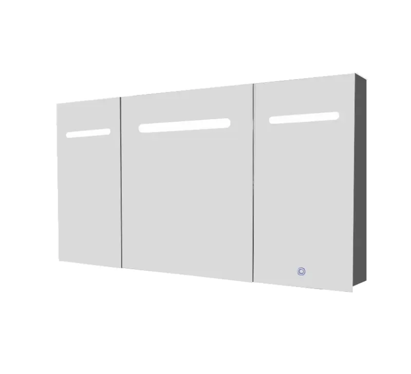 Blusani Double spiegelkast 120cm met led verlichting aluminium BD21120