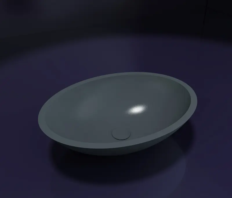Solid S Loupi opzet ovale waskom 52x38cm lava BS301155