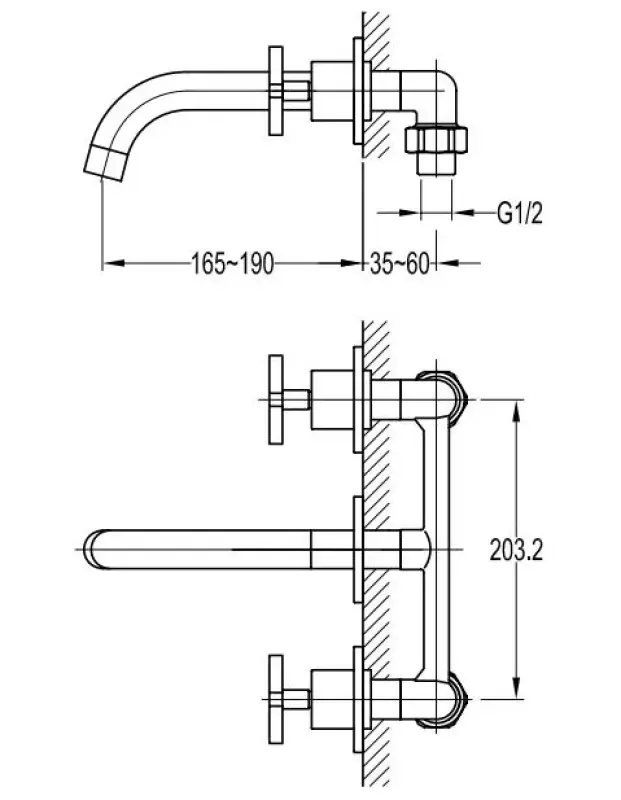 Rubio Bologna inbouw wastafelkraan chroom R20610121