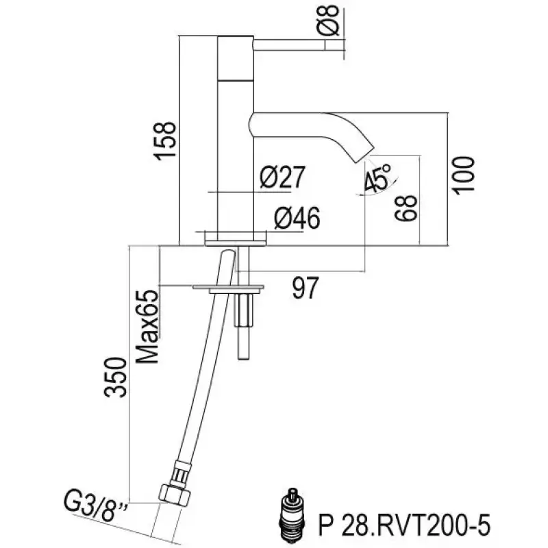 Rubio Roma fonteinkraan chroom R15270721
