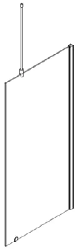 Stern Inloopdouche plafondsteun zilver ST40363