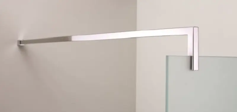 Stern Inloopdouche (verlengde) steun Square L-shape zilver ST40362