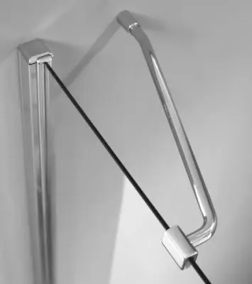 Stern Douchedeur Alu Tweedelig 80x200 cm zilver helder glas ST40801