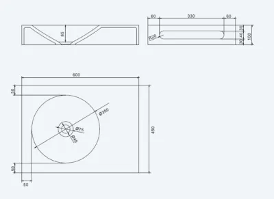 Solid-S Wall Special SolidNext wastafel met handdoekrek rechthoek mat wit B60xD45xH10cm 1207917272