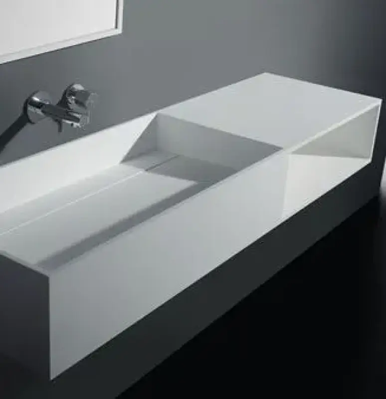 Solid-S Wall Special wastafel met kast rechthoek mat wit B140xD37.6xH20cm zonder waste 1207917352