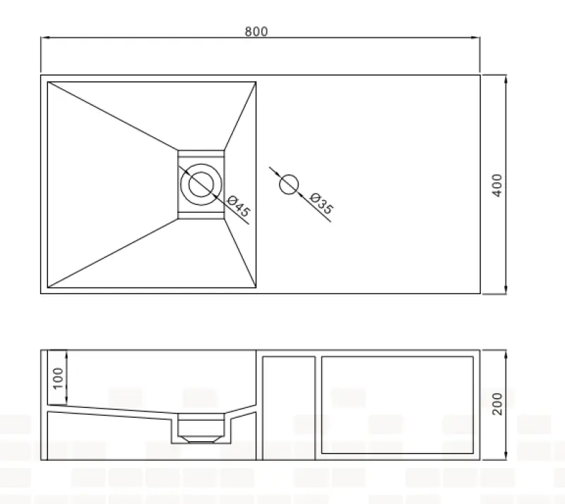 Solid-S Wall Special wastafel met kast rechthoek mat wit B80xD41xH20cm zonder waste 1207917402