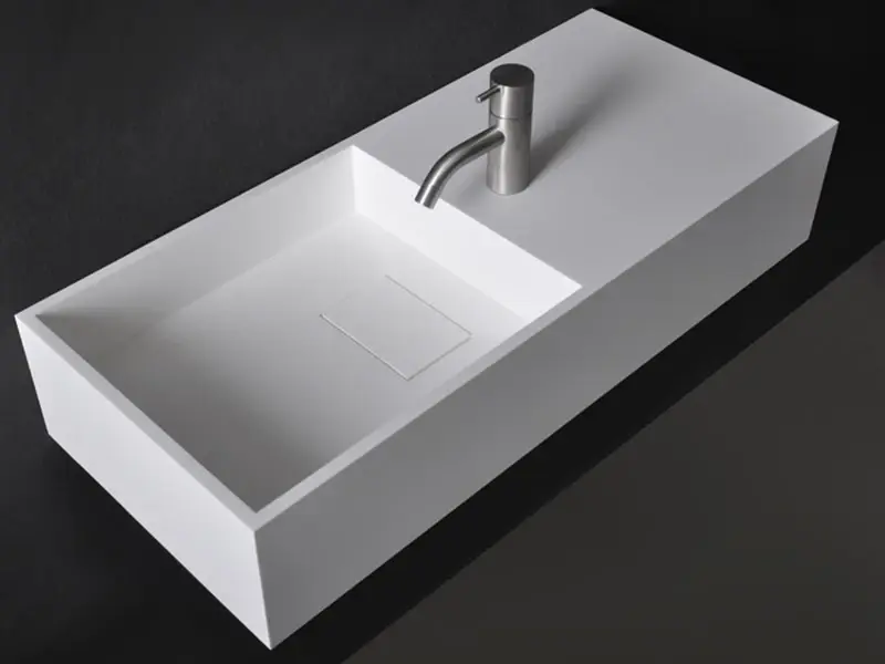 Solid-S Wall Special wastafel rechthoek mat wit B75xD32.5xH15cm 1207917412