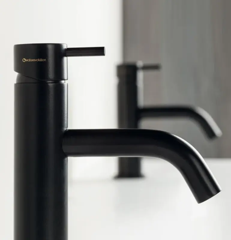 Waterevolution Flow wastafelkraan mat zwart T110PR