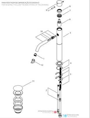 Waterevolution Flow wastafelkraan hoge uitloop voor waskommen incl. click plug chroom T11501