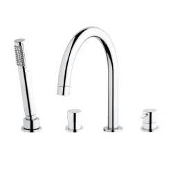 Waterevolution Flow 4-gats Badmengkraan voor Badrandmontage Chroom T13801